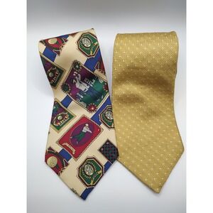 Tommy Hilfiger Mens Italian Silk Classic‎ Golf Graphic Vintage Neck Ties USA